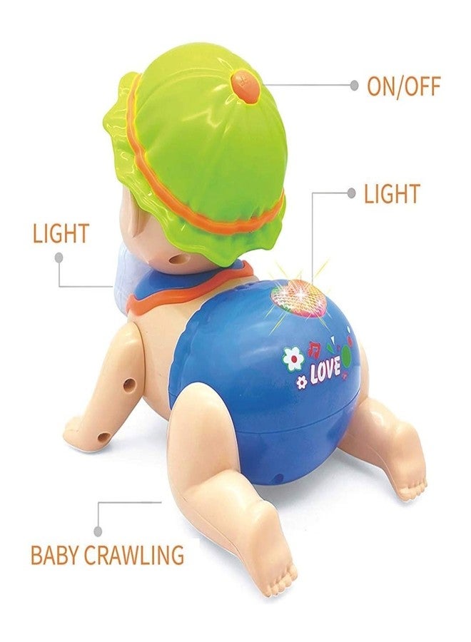 Aganta Musical Baby Crawling Toy for Kids with 3D Lights & Music Babies Toddler Toy for Kids Running and Weeping Baby Crawling Toy Attractive Naughty Toy (Multicolor) - Image 2